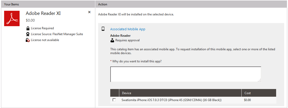Both Desktop and Mobile Catalog Item In Cart